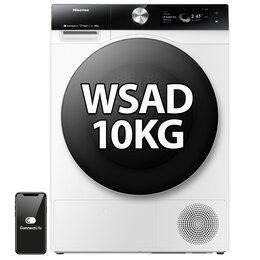 Suszarka HISENSE DH7S107BW Seria 7S Wi-Fi ConnectLife AI SuperDry Ekran TFT Samoczyszczacy wymiennik ciepła