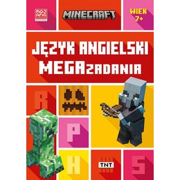 Książka z zadaniami Minecraft Język angielski Megazadania 7+ (miękka okładka)
