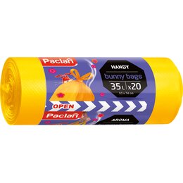 Worki na śmieci PACLAN Bunny Bags 35L (20 sztuk) Żółty