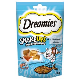 Przysmak dla kota DREAMIES Shake Ups Multivitamins Owoce morza 55 g