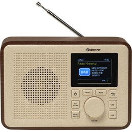 Radio DENVER DAB-60 Przenośne Brązowy