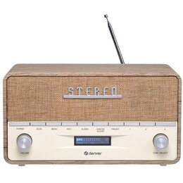 Radio DENVER DAB-36 Przenośne Brązowo-biały