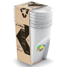 Kosz na śmieci PROSPERPLAST Sortibox SET3 IKWB35S3-427C (3x35L) Szary