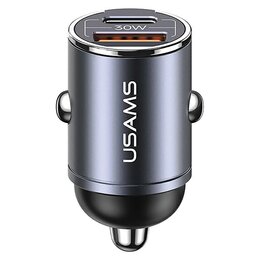 Ładowarka samochodowa USAMS C38 30W PD Fast Charge Stalowy