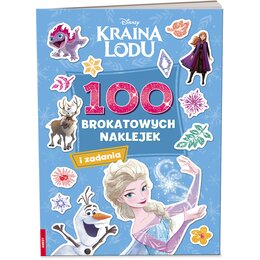 Książka z naklejkami Disney Kraina Lodu 100 brokatowych naklejek (miękka okładka)