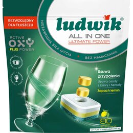 Tabletki do zmywarki LUDWIK All In One Ultimate Power Lemon - 80 szt.