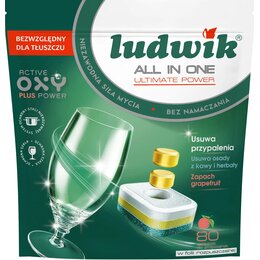 Tabletki do zmywarki LUDWIK All In One Ultimate Power Grapefruit - 80 szt.