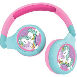 Słuchawki nauszne LEXIBOOK Unicorn HPBT010UNI-00 Różowo-turkusowy