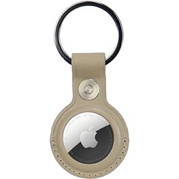 Brelok AUDI Synthetic Leather do Apple AirTag Beżowy