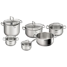 Zestaw garnków TEFAL Duetto+SS G719SB55 (11 elementów z koszykiem do gotowania na parze)