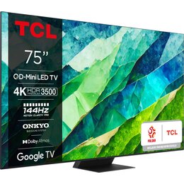 Telewizor TCL 75C855 75" MINILED 4k 144Hz Google TV Dolby Atmos Dolby Vision HDMI2.1