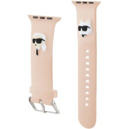 Pasek KARL LAGERFELD Karl & Choupette Heads do Apple Watch (38/40/41mm) Różowy