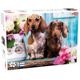 Puzzle TACTIC Dashing Dachshunds 58314 (1000 elementów)