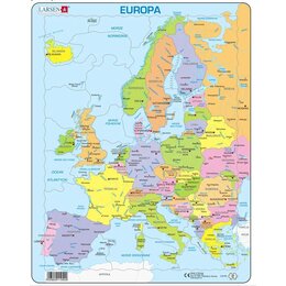 Układanka LARSEN Maxi Europa Mapa Polityczna LA-A8PL (37 elementów)