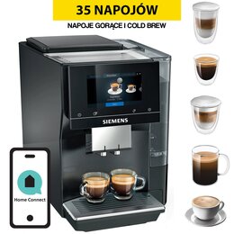 Ekspres SIEMENS EQ700 TP713R19 Czarny (Cold Brew) sterowanie przez aplikacje HomeConnect