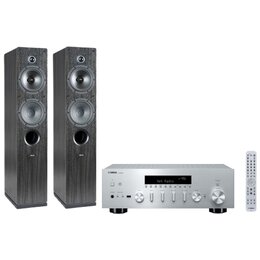 Zestaw stereo YAMAHA MusicCast R-N600A + INDIANA Line Tesi 561 Srebrny