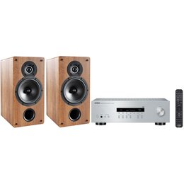 Zestaw Stereo YAMAHA R-S202D + INDIANA LINE Tesi 261 Orzechowo-czarny