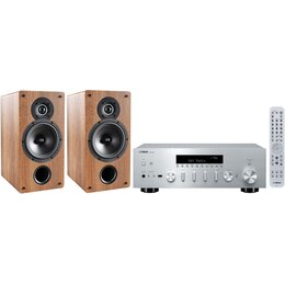 Zestaw stereo YAMAHA MusicCast R-N600A + INDIANA LINE Tesi 261 Orzechowo-czarny