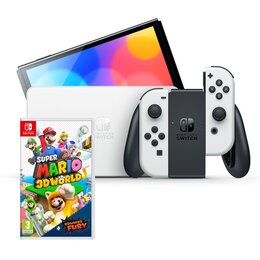 Konsola NINTENDO Switch Oled Biała + Super Mario 3D World + Bowser's Fury Gra NINTENDO SWITCH