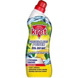 Żel do czyszczenia toalety KRET Fresh&Clean Power Lemon Harmony 750 ml