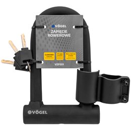 Zapięcie rowerowe VÖGEL VZP301 U-lock Czarny