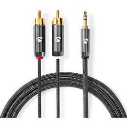 Kabel 2xRCA - Jack 3.5 mm NEDIS 1 m