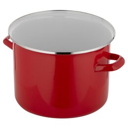Garnek FLORINA Prosty Gładki 20 cm Czerwony