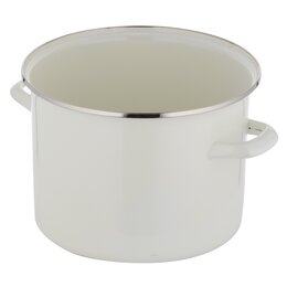 Garnek FLORINA Prosty Gładki 20 cm Kremowy