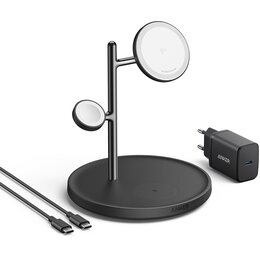 Ładowarka indukcyjna ANKER MagGo 15W 3w1 B25M3311 Czarny
