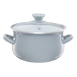 Garnek EMALIA OLKUSZ Pyza 22 cm Szary
