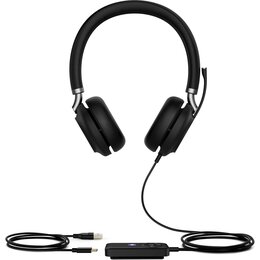 Słuchawki YEALINK UH38 Dual BAT Teams USB-C Bezprzewodowe, Nauszne