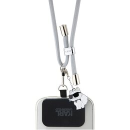 Pasek KARL LAGERFELD CBDY Cord Szary