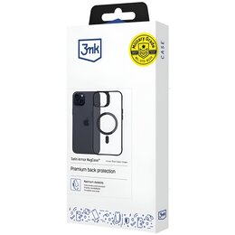 Etui 3MK Satin Armor MagCase do Apple iPhone 16 Plus Przezroczysto-czarny
