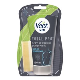 Krem do depilacji dla mężczyzn VEET Total Pro 150ml + gąbka