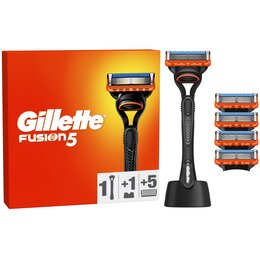 Golarka GILLETTE Fusion5 + 5 ostrzy + Stojak