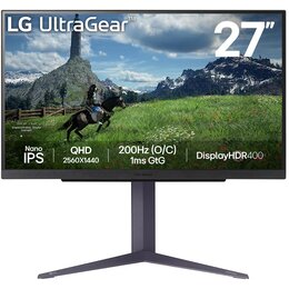 Monitor LG UltraGear 27GS85Q-B 27" 2560x1440px IPS 180Hz 1 ms [GTG]