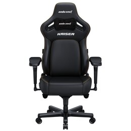 Fotel ANDA SEAT Kaiser 4 XL Czarny (skóra ekologiczna PVC)