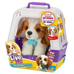 Zabawka interaktywna COBI Little Live Pets Piesek z transporterem MO-26548