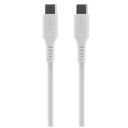 Kabel silikonowy USB-C - USB-C FIXED 60W 2 m Biały