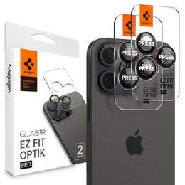 Nakładka na obiektyw SPIGEN Optik Pro L-Series Glas.Tr ”Ez Fit” do Apple iPhone 14 Pro/Pro Max/15 Pro/Pro Max/16 Pro/16 Pro Max Czarny