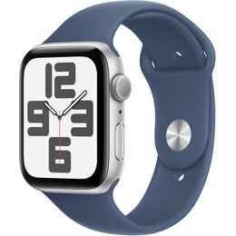 Apple Watch SE 2gen GPS + Cellular 40mm koperta z aluminium (srebrny) + pasek sportowy rozmiar S/M (denim) 2024