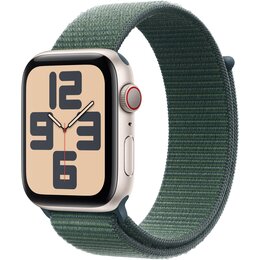 Apple Watch SE 2gen GPS + Cellular 44mm koperta z aluminium (księżycowa poświata) + opaska sportowa (górskie jezioro) 2024