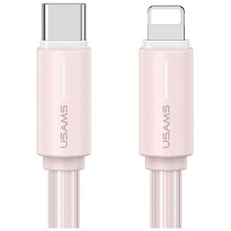 Kabel USB-C - Lightning USAMS SJ735USB04 30W 1 m Różowy