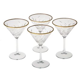 Komplet kieliszków do Martini PASABAHCE Timeless Gold 230ml