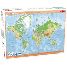 Puzzle TACTIC Lovers World Map 58263 (1000 elementów)