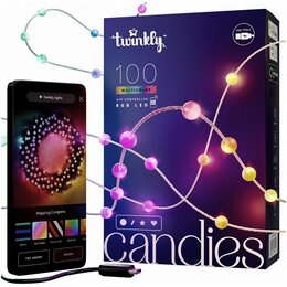 Lampki choinkowe LED TWINKLY TWKP100RGB-G 6 m Perły Wi-Fi/Bluetooth Sieciowe