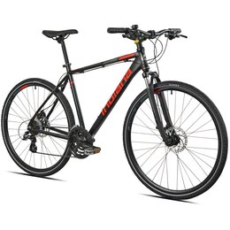 Rower crossowy INDIANA X-Cross 2.0 M17 męski Czarno-czerwony
