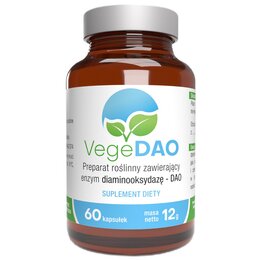 Suplement VEGEDAO dla osób z nietoleranjcą histaminy (60 kapsułek)