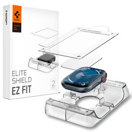Szkło hybrydowe SPIGEN Elitte Shield ”Ez Fit” do Apple Watch 10 (46 mm) 2 szt.