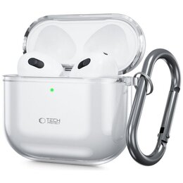 Etui na słuchawki TECH-PROTECT FlexAir do Apple Airpods 4 Przezroczysty